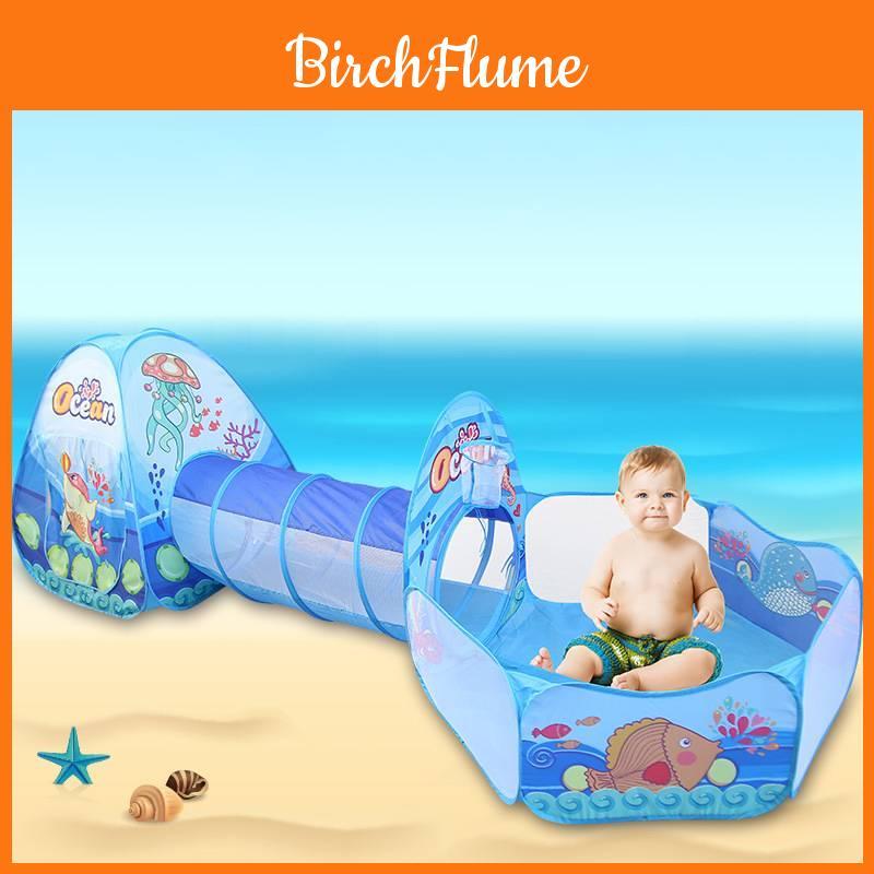 Tenda da Gioco per Bambini da Interno ed Esterno Casa delle Principesse Tunnel per Bambini Piscina di Palline Oceaniche Set Bambine Bambini