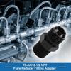 A ABSOPRO Female Flare Reducer Hose Fitting Adapter TF AN10 1/2 NPT Fuel Line Connector Aluminum Black