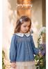 2026 Autumn New: Jellybaby Children's Pure Cotton Denim Doll Collar Shirt - Toddler & Baby Girl Top