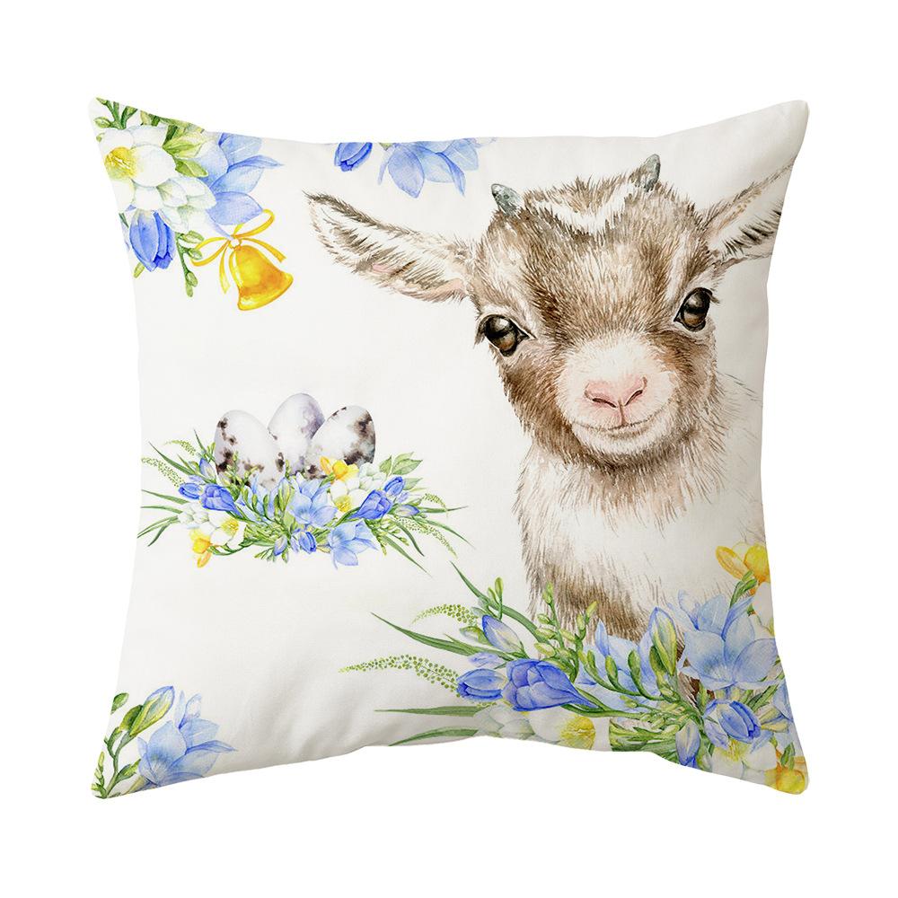 Easter Pillow New Sofa Pillow Cartoon Rabbit Pillow Cover