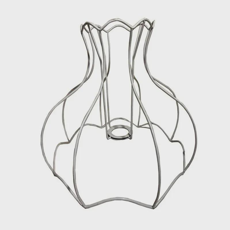 Handgeknüpfte Seilkunst DIY Lampenschirmrahmen: Runde & Eckige Eisenbeschläge für Tischlampen