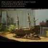 Aquarium Resin Ship Decoration Realistic Landscape Sailing Ship Decorative Ornament for Fish Tank Aquarium Decoration