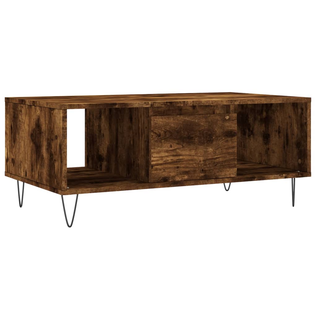 Coffee Table Smoked Oak 90 X 50 X 36.5 Cm Particleboard