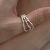 BOLDIERE [CZ] Wavy coral ring_ R32