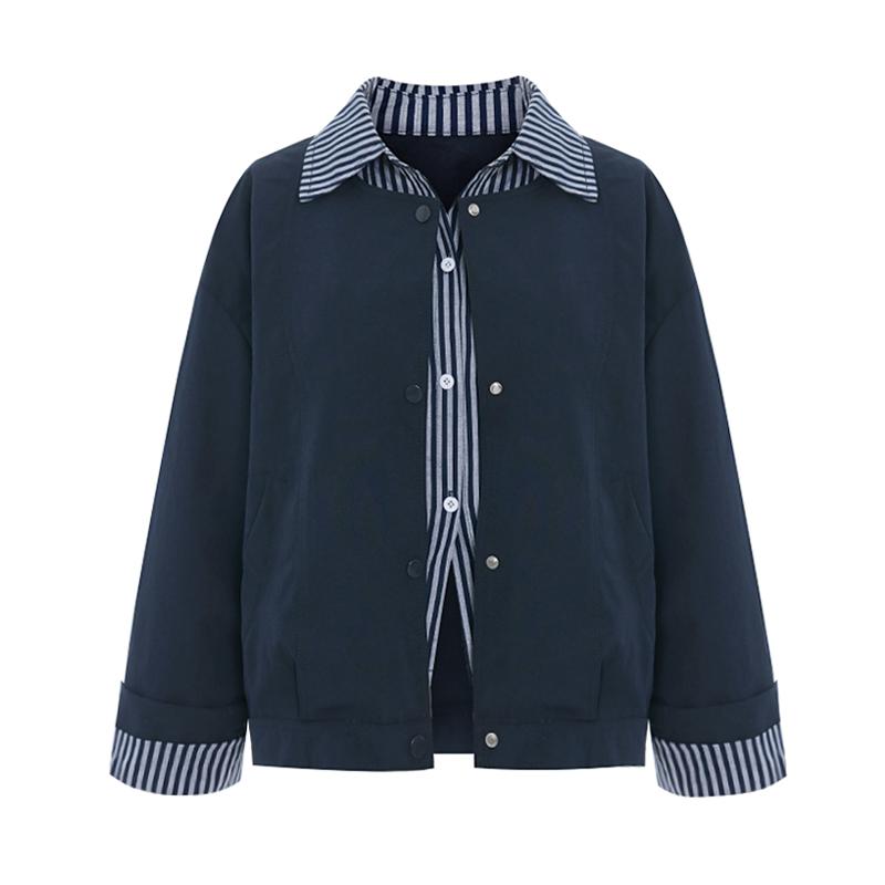 SELLY'S Striped Color Block Jacket_I6C-Cjk001