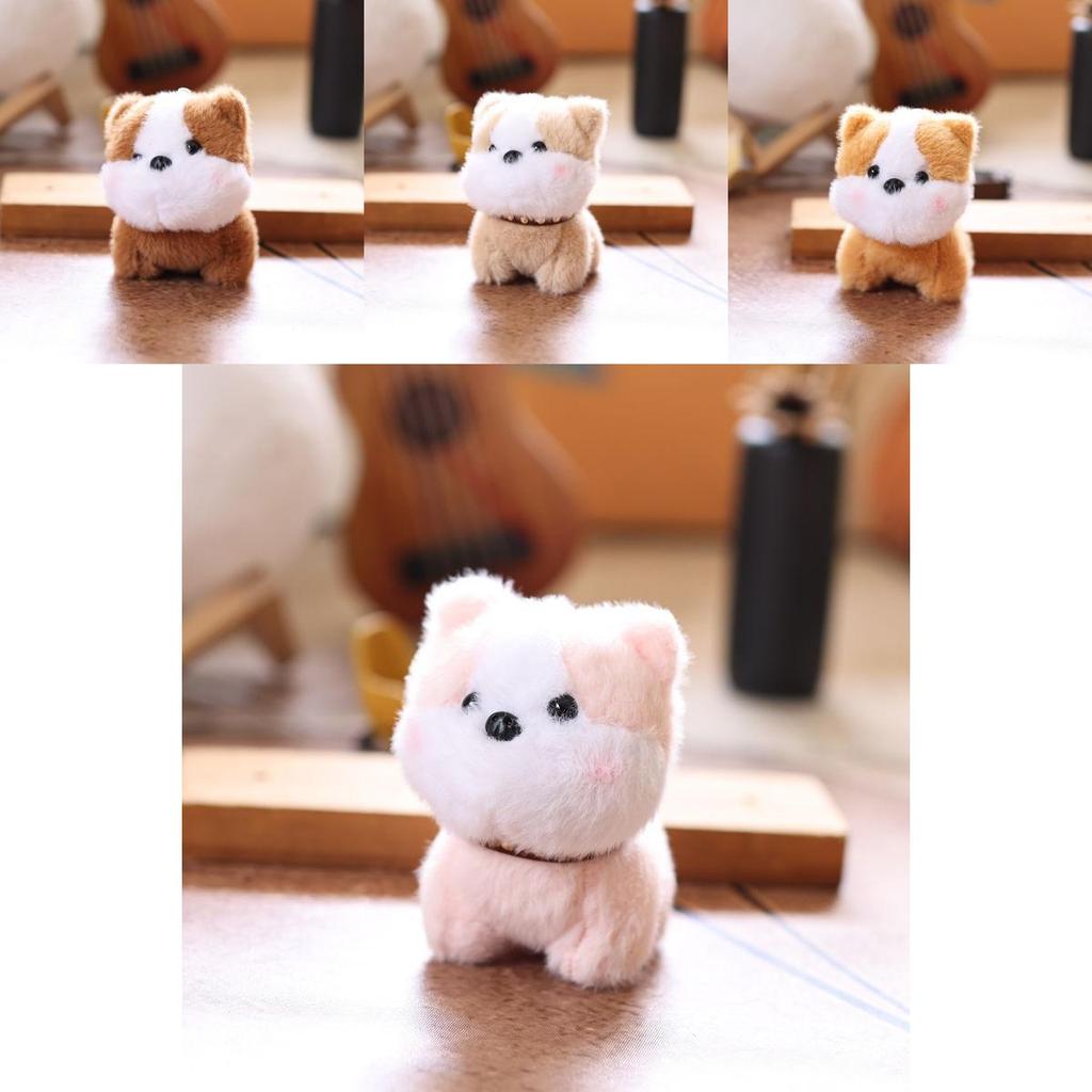 Mini Dog Plush Keychain Super Soft Stuffed Animal Backpack Decor Gift For Teens