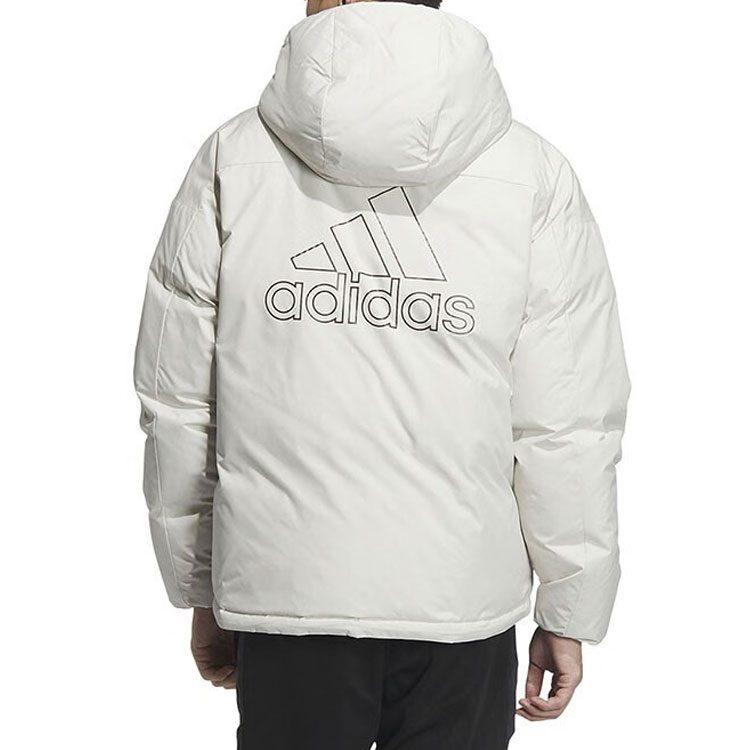 Adidas Down Jackets Men's Beige Hooded Moderate Down Jacket IS0372
