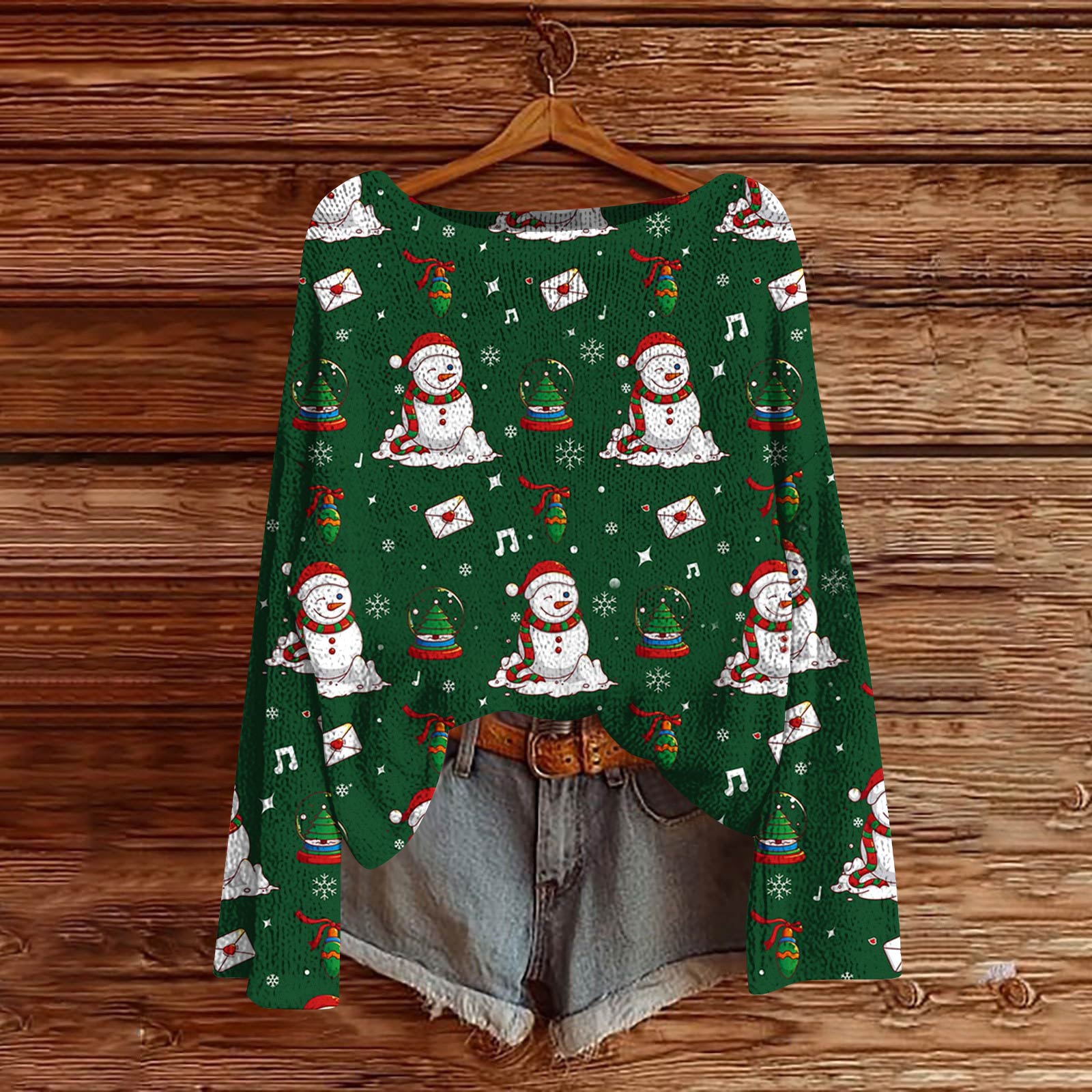 

Женский модный свитер с рождественским принтом, легкий, повседневный трикотажный пуловер с длинным рукавом XL