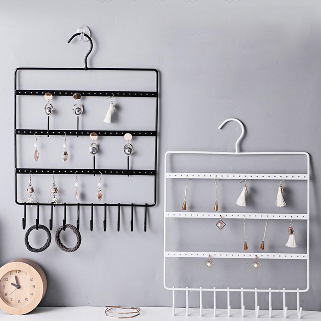 Earrings Display Holder Ear Studs Hanging Rack Large Capacity Jewelry Storage Organizer Rings Jewelries Stand Bracket Home
