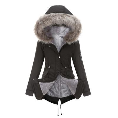 Jackets for Women Fleece Parker Coat Cotton Coat Medium-length Hooded Winter Warm Padded Coat Thickened Cotton Clothing Personalized Clothes