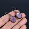 Purpurite Earrings, Copper Electroformed Jewelry, Gemstone Earrings, Gift For Her Handmade Dainty Jewelry