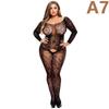 Open Bra Crothless Sexy Fishnet Dress Erotic Lingerie for Women Plus Size Bodystocking Oversized Underwear Costumes 5XL 50KG-100KG
