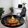 1pc Halloween Pumpkin Lantern Chair Carpet for Office Non-Slip, Machine Washable Rug for Office - Holiday DecorMachine Made Yy2510290