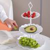 3 Tiers White Plastic Cupcake Stand Dessert Stand Tiered Serving Trays - Round, Square, Flower