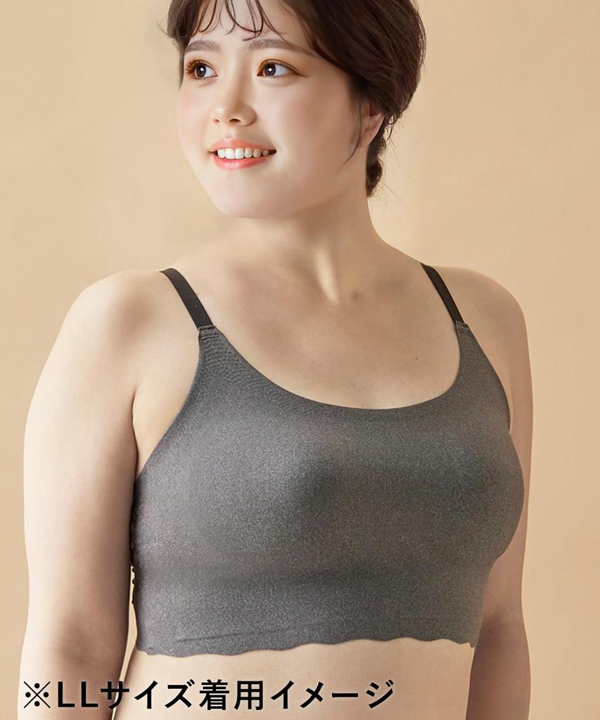 Half Top Feels Like Not Wearing Get Lifted Bust Bra Top GY L [Gokochi] Non-wired Bra, [Wacoal] You're Anything, Doesn't Stuffy, Line, CGG220, Women's