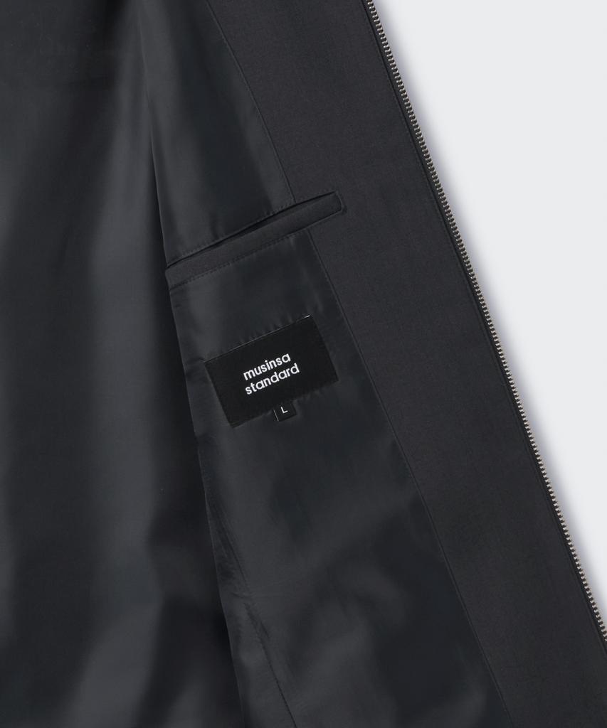 Musinsa Standard Woolish Over-Shoulder Minimal Jacket [Navy]