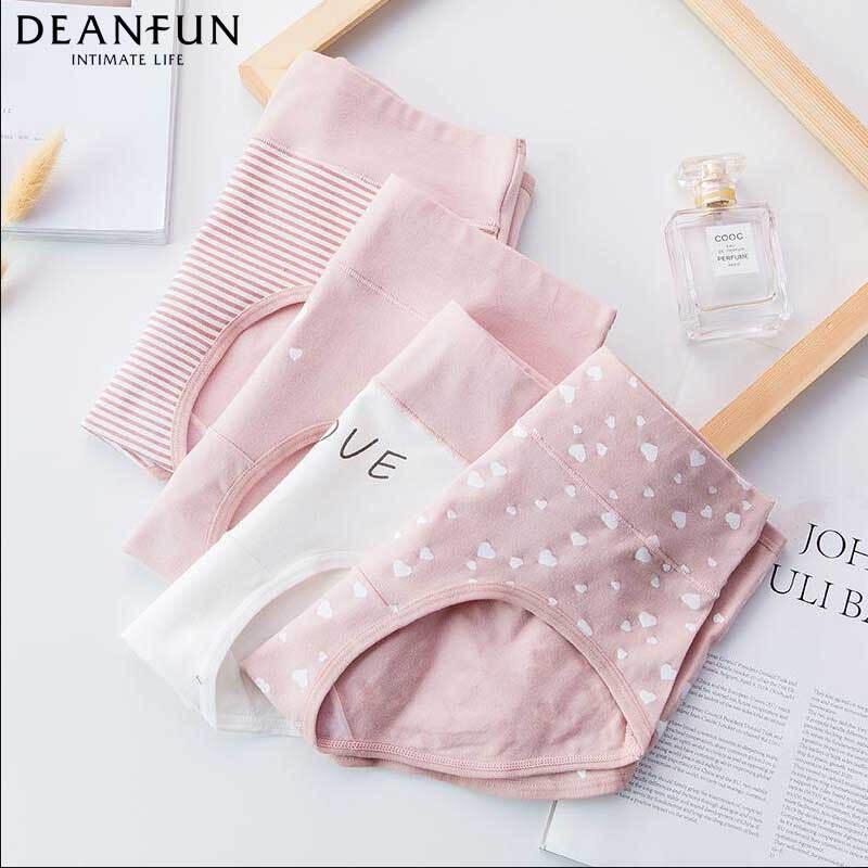 Deanfun Women's 95% Cotton High-Waist Boy Shorts (4-Pack Gift Set)