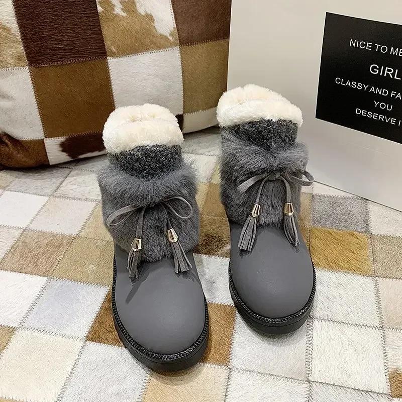 Fashion Elegant With Low Heels Plus Warm Womens Ankle Snow Boots Sale Demi-season New In Gyaru Spring Autumn Y2k Booties Shoes for Women
