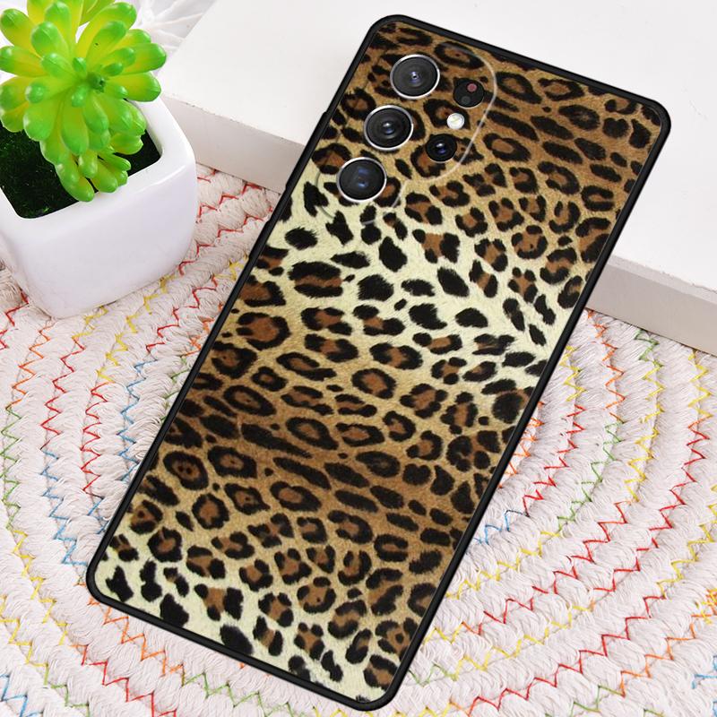 Leoparden-Tierdruck Silikon-Handyhülle Für Samsung Galaxy note 10 pro S26 S25 S24 S23 S22 S21 Plus S25Ultra Capa Cover