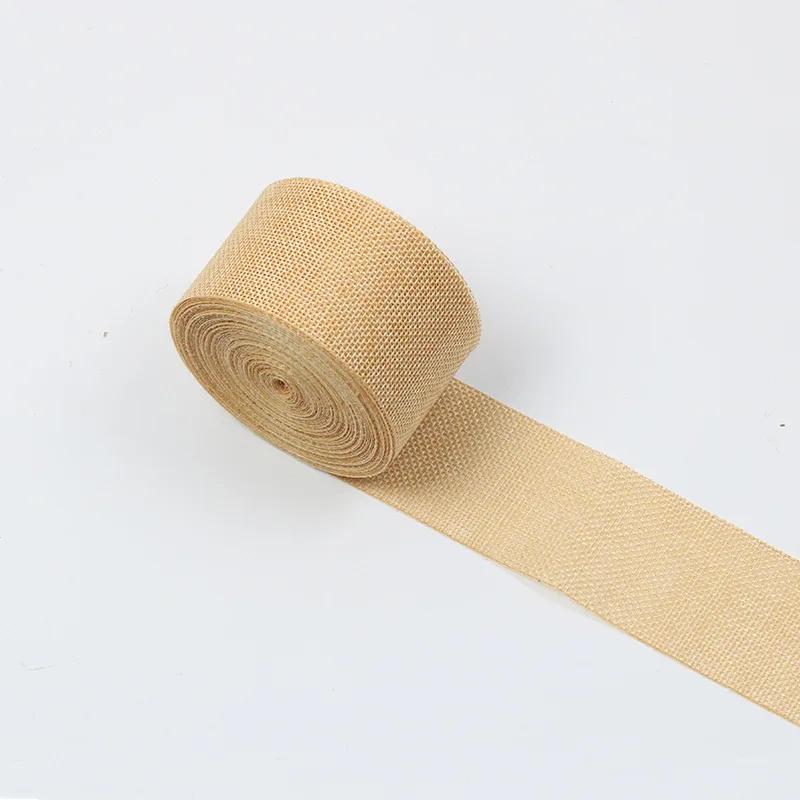 10M DIY Rustic Jute Ribbon Colorful Woven Linen Ribbon Burlap Hemp Fabric Hessian Hemp Cloth Christmas Wedding Decor linen rolls