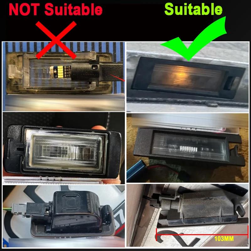 2PCS Rear OEM LED License Plate Light Bulbs For Opel Corsa C 2001-2006 D 2006-2011 E 2014-2019 Astra H 2004-2010 K 2015-2026