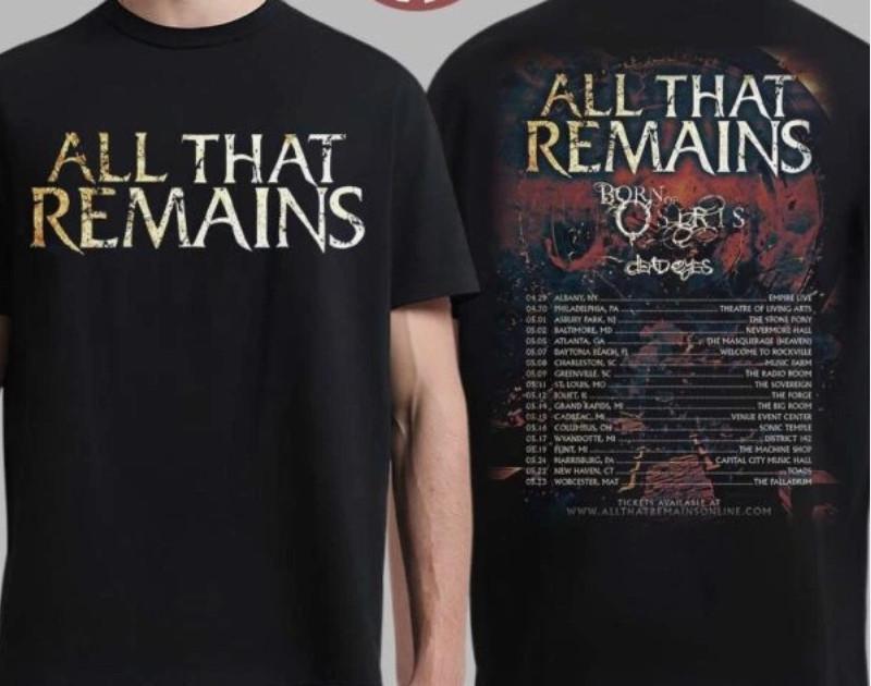 

All That Remains With Born Of Osiris And Dead Eyes North America Spring 2026 Unisex T-Shirt L
