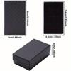 24-piece Set of Exquisite Black Diamond Pattern Jewellery Packaging Boxes - Perfect Square Gift Boxes for Gifting Jewellery