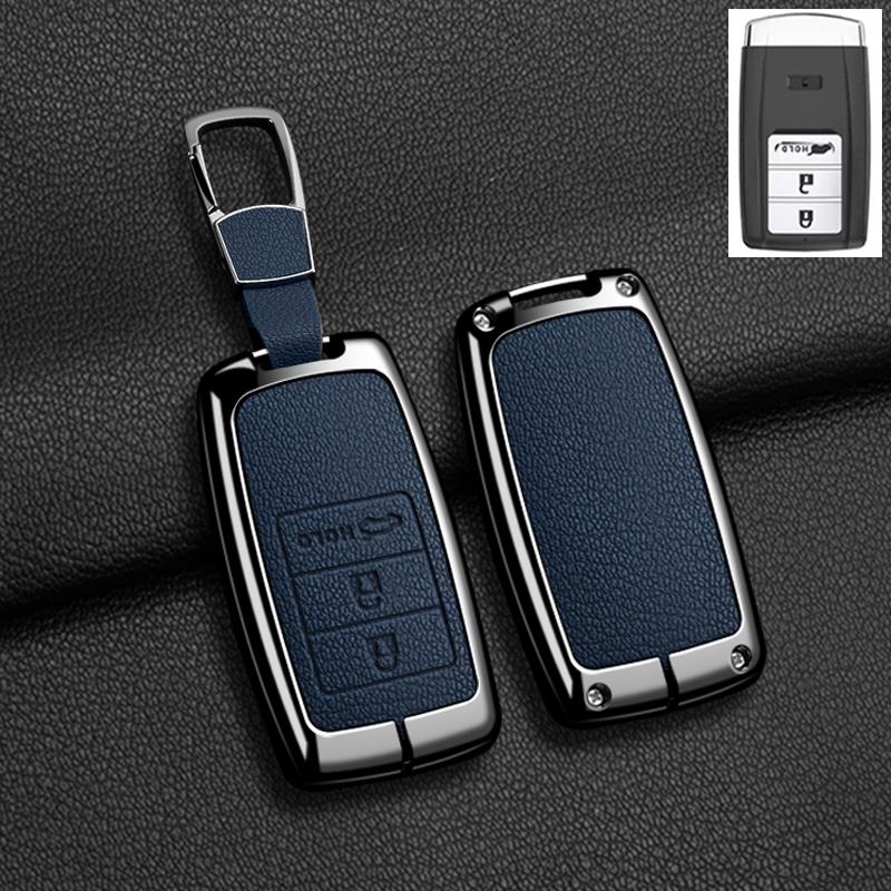 Auto Zinklegierung Leder Schlüssel Fernbedienung Hülle Abdeckung Für Acura RLX MDX CDX TLX-L NSX RDX Schutzhülle Schlüsselanhänger Auto Schlüsselanhänger Zubehör
