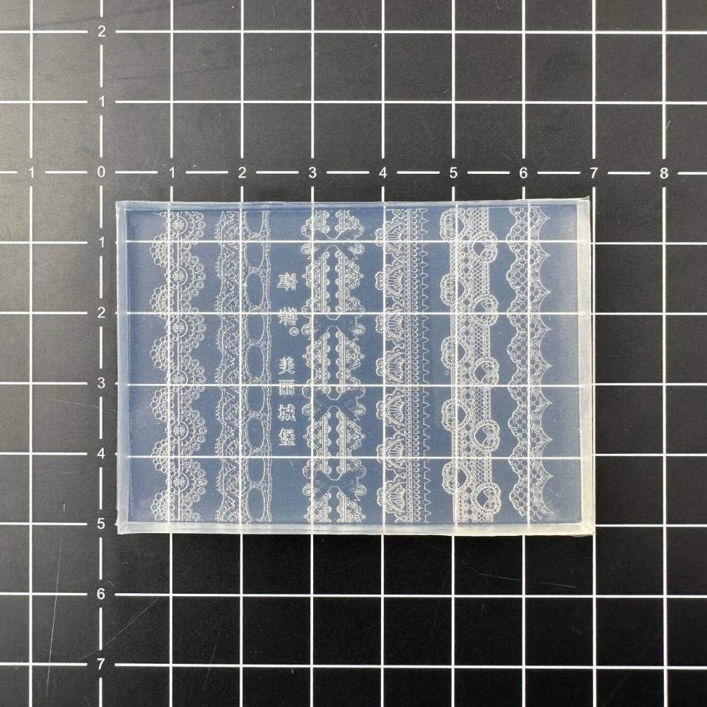 Lace Trim Sweet 3D Silicone Nail Mold Manicure Stencil Tool  For DIY Manicure Decor