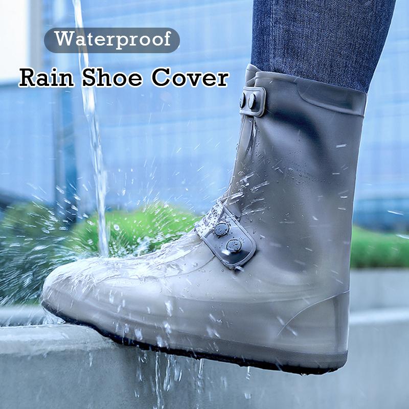 M-XXL Rain Shoe Cover Reusable Outdoor Rain Boot Covers for Adult Children Waterproof Anti-slip Shoes Protectors
