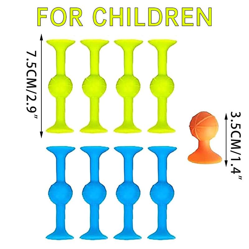 Toys Suction Cup Toy Soft Silicone Building Blocks Toy Sensory Suction Toy Bath Set for Parent Interactive Game Kids Children