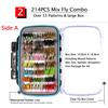 32/50/214PCS Fly Fishing Lure Dry Wet Flies Nymph Streamer Artificial Pesca Bait Lure Carp Trout Pesca Fishing Tackle Fly Box
