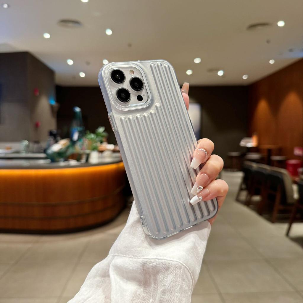 Fashion Corrugated Suitcase Stripe Case For Apple iPhone 17 Air 16 E 15 14 Plus 13 12 11 Pro Max Soft Silicone Shockproof Cover