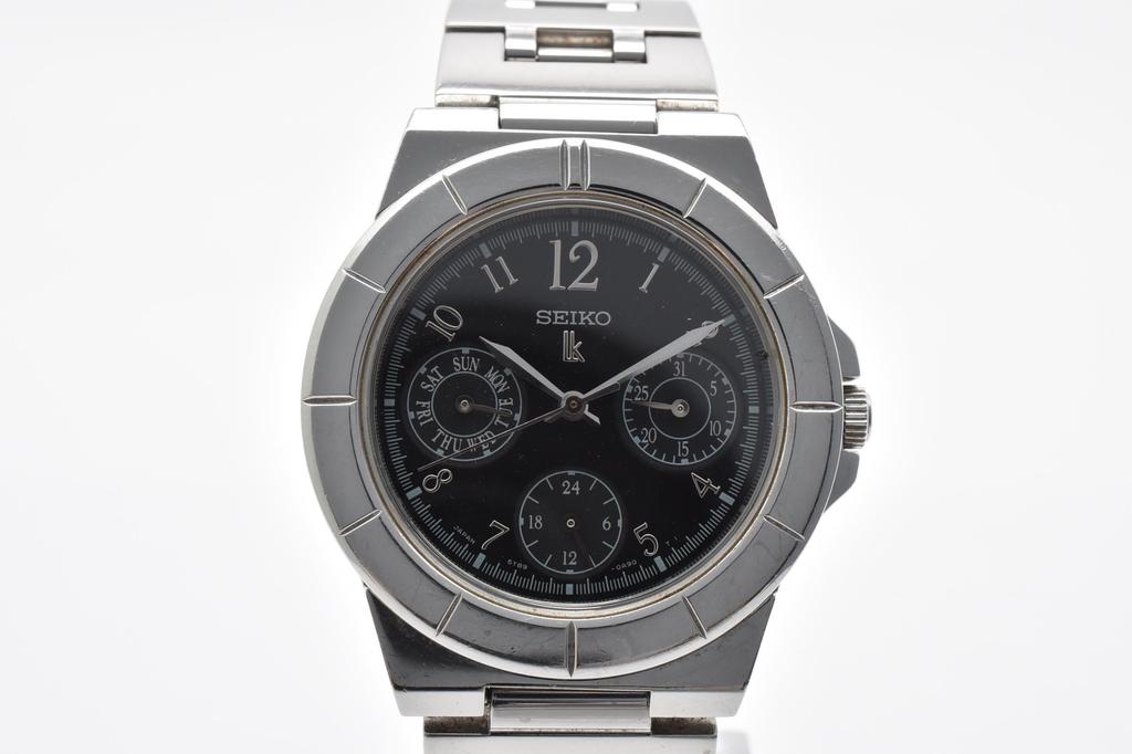 Used SEIKO LukiaWatches Stainless Steel Women blackDial