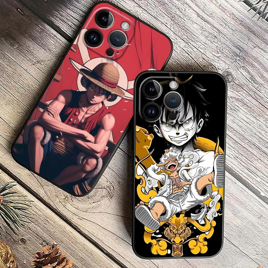 Anime One Piece Luffy Case for Apple iPhone 11 13 Pro SE 15 14 XR 16e 8 Plus XS X 16Pro Max 12 Mini 7 6s Soft Cover