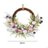 Artificial Easter Egg Wreath , Spring ,Silk Flower Garland for Front Door