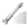 11pcs Set Manual Twist Drill Bit Watchmaker Drilling Rotary Tool Pin Vice Watch Repair Tools Mini Hand Drill Woodworking Tools