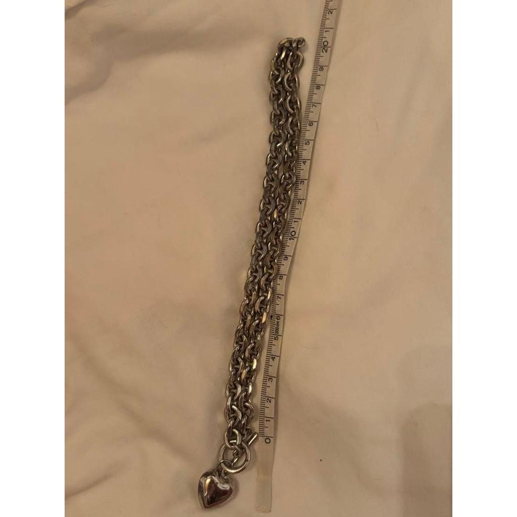 Used heart necklace chain silver