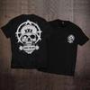 Summer Men's T-shirt Short Sleeved European and American Hip-hop Skull Casual Punk Men's Pure Cotton Short Sleeved T-shirt