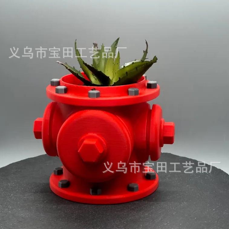 

New Creative Resin Statue Flower Pot Decoration Fire Hydrant Flower Pot Home Desktop Outdoor Garden Decoration
