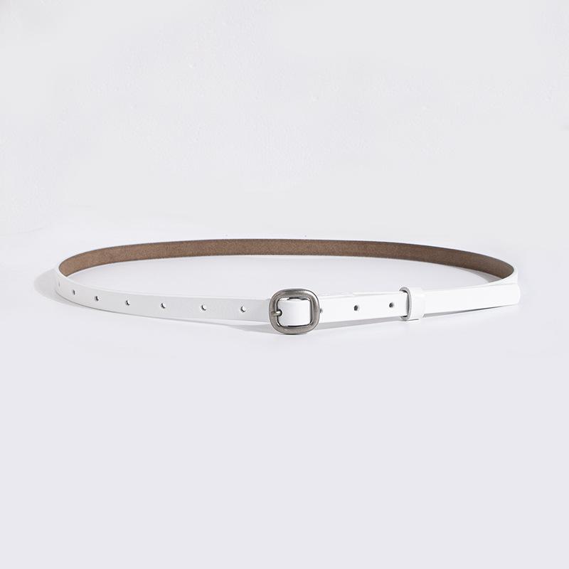 Women's Exquisite High Quality Versatile Business Commuting Fashion Genuine Leather Thin Belt for Women Chic Women's Belt Cowhide Leather