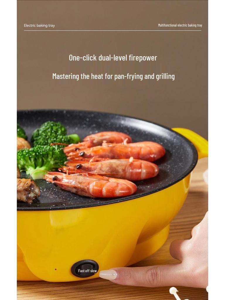 Multifunctional Portable Electric Grill: Household BBQ Pan & Oven