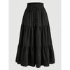 Bohemian A- Line Skirt Long Dress Bohemian A Word Flowy Layered Half-Length Skirts