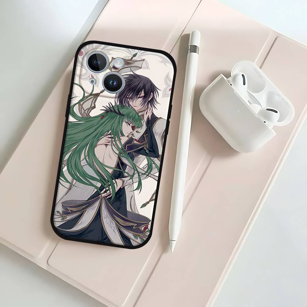 Amine C-Codes G-Geass Black Phone Case That Fits For IPhone 17,16,15,11,13,14 Pro Max,Plus,X,Xr,Xs Max,13Mini