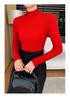 Women's Seamless Cashmere Slim-Fit Half-High Neck Sweater