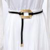 Elegant Ladies' Soft PU Leather Knot Belt for Dresses and Coats
