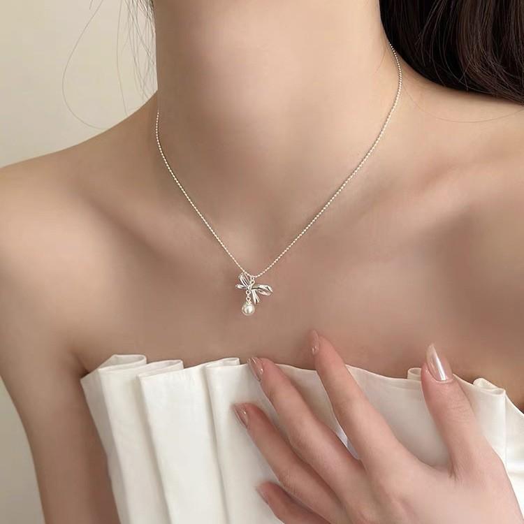 Shijia pearl necklace women's niche design sense fashion temperament collarbone chain neck chain sweater chain bead chain