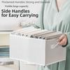 Solid Color Clothing Storage Box Foldable Wardrobe Organizer Practical Clothes Organizer  Closet
