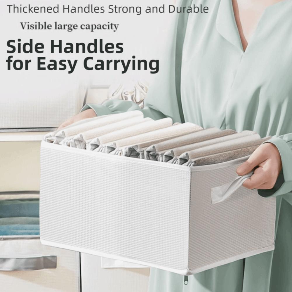 Solid Color Clothing Storage Box Foldable Wardrobe Organizer Practical Clothes Organizer  Closet
