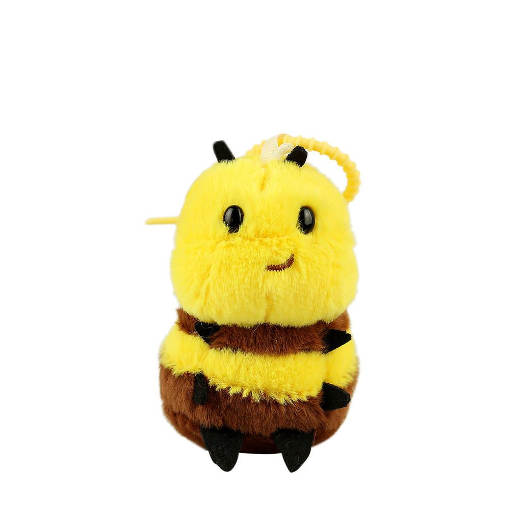 Cute Bee Plush Toy Keychain With Pp Cotton Fill For Kids And Adults Gift